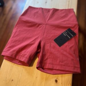 High rise biker shorts